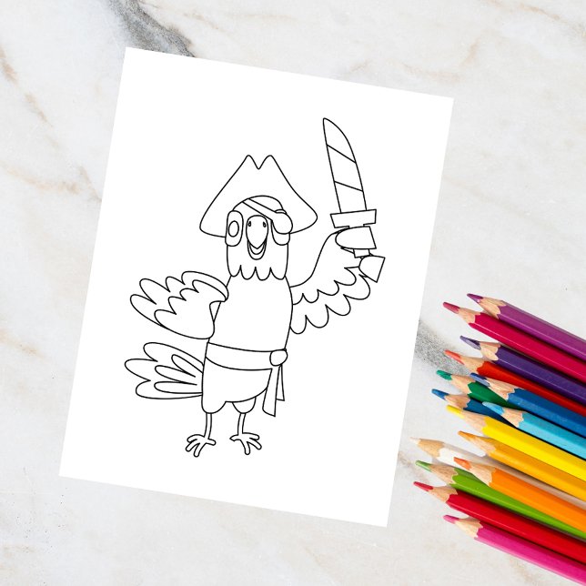 Color Me Pirate Parrot | Activity Cards (Creator Uploaded)