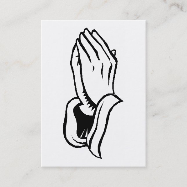 Color Me Praying Hands Card (Front)