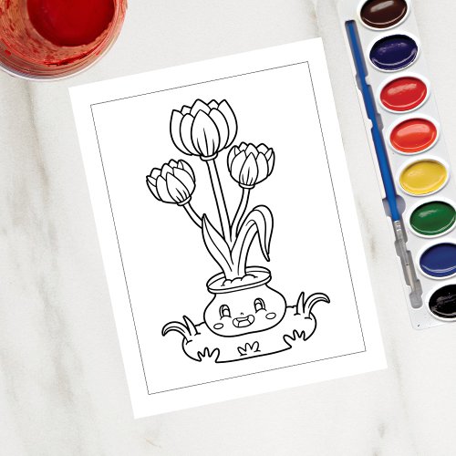 Color Me Pretty Tulips  Activity Cards