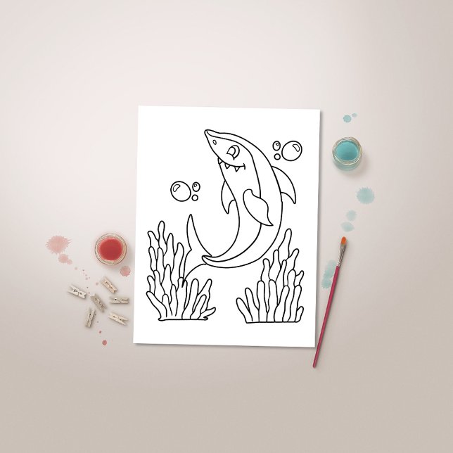 Color Me Shark | Kids Activity Cards (Creator Uploaded)