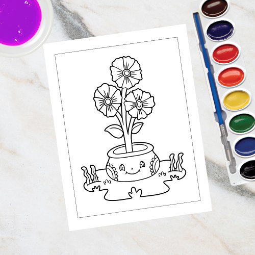 Color Me Smiling Pansies  Activity Cards