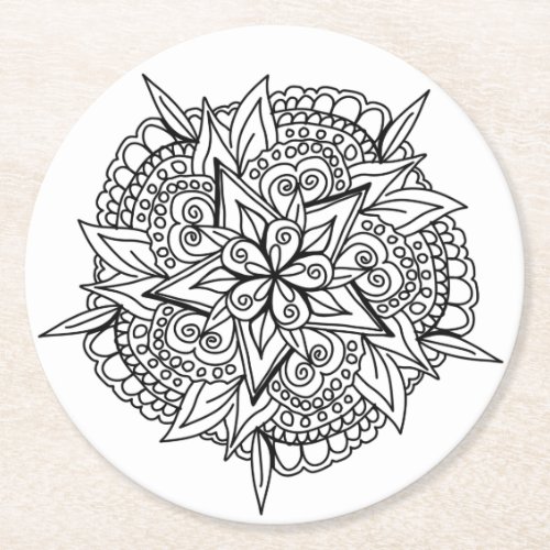 color me star flower coaster