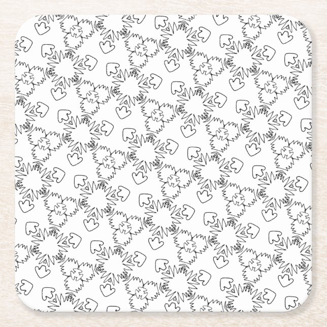 color me stars and arrows coaster (Front)