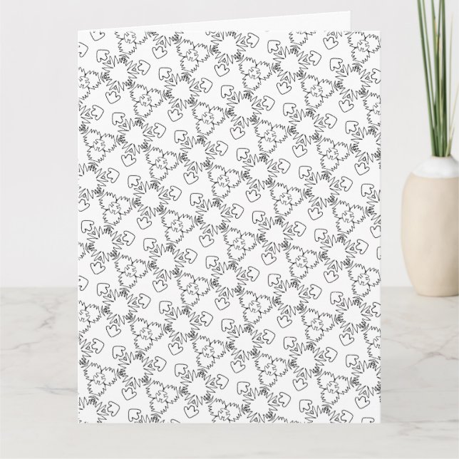 color me stars and arrows greeting card (Front)