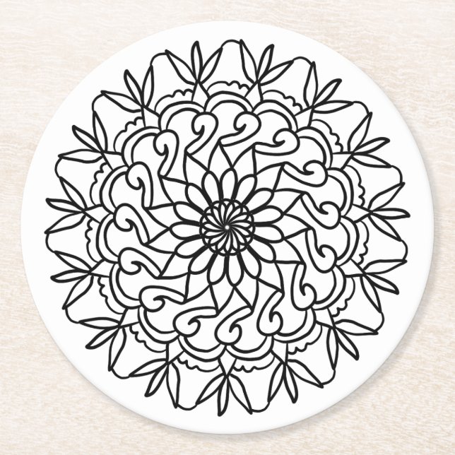 color me sunflower coaster (Front)