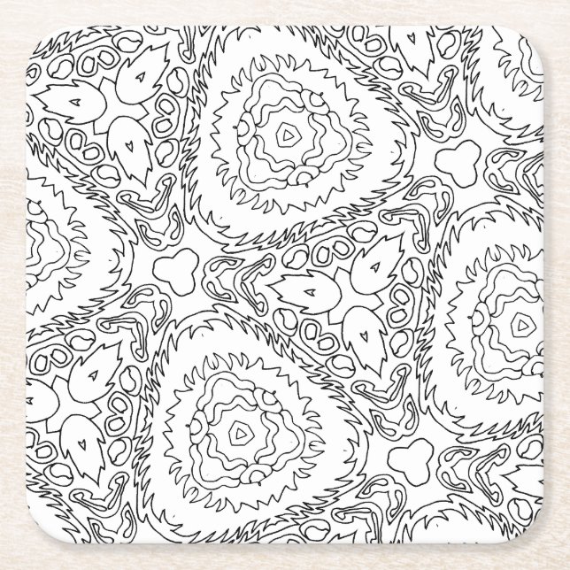 color me tulip bouquet coaster (Front)