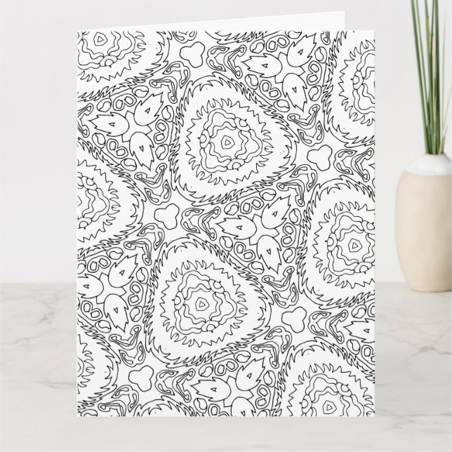 color me tulip bouquet greeting card (Front)