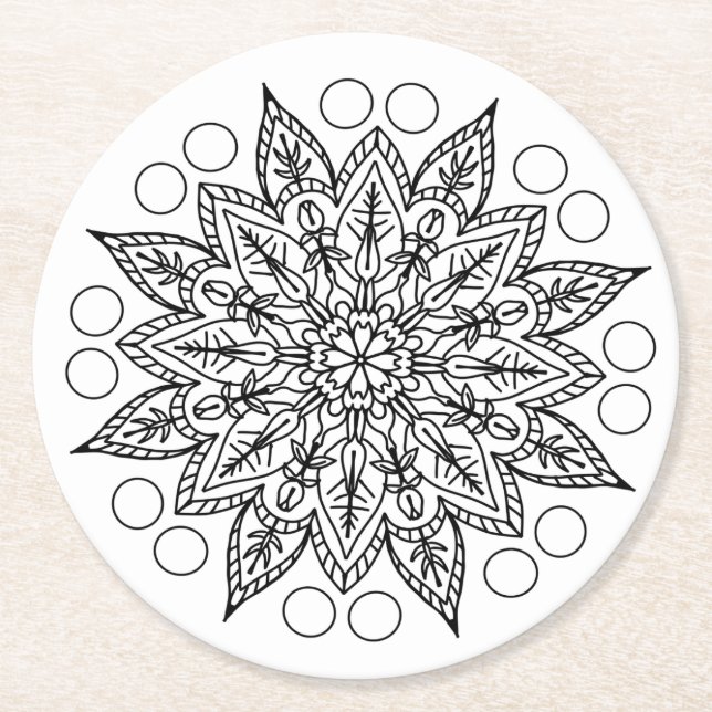 color me tulips coaster (Front)
