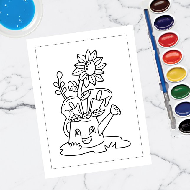 Color Me Watering Can Sunflowers | Activity Cards (Creator Uploaded)