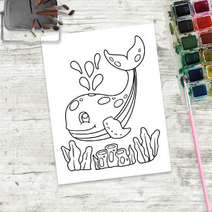 Color Me Whale Kids Activity Cards