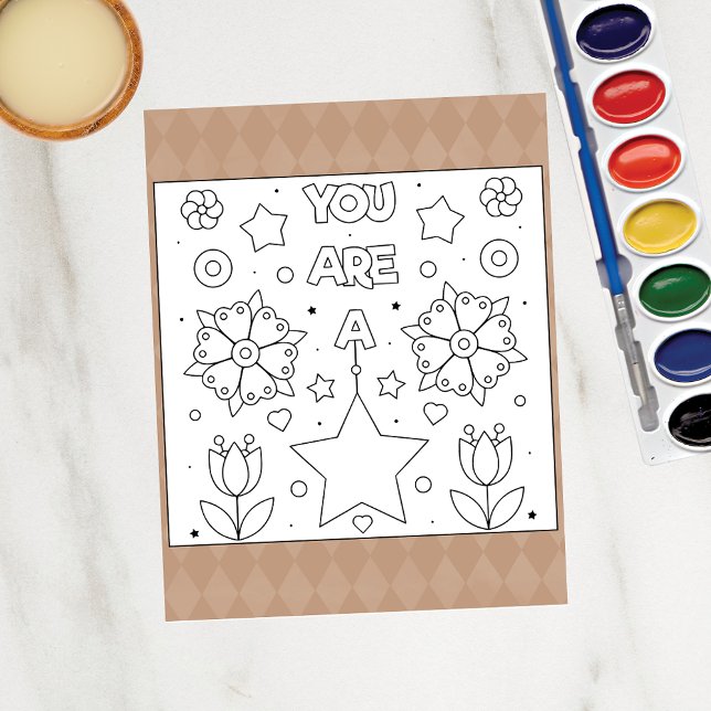 Color Me You Are a Star | Inspire Activity Cards (Creator Uploaded)