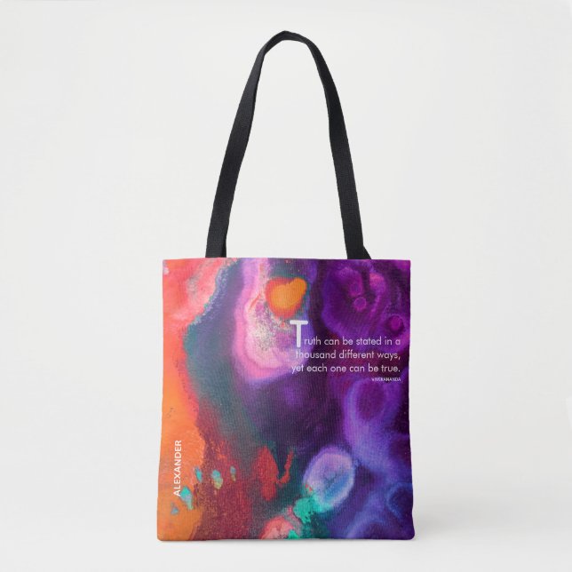 Color Meditation | Orange & Purple Tote Bag (Front)