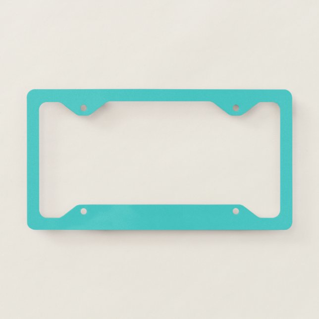 color medium turquoise license plate frame (Front)
