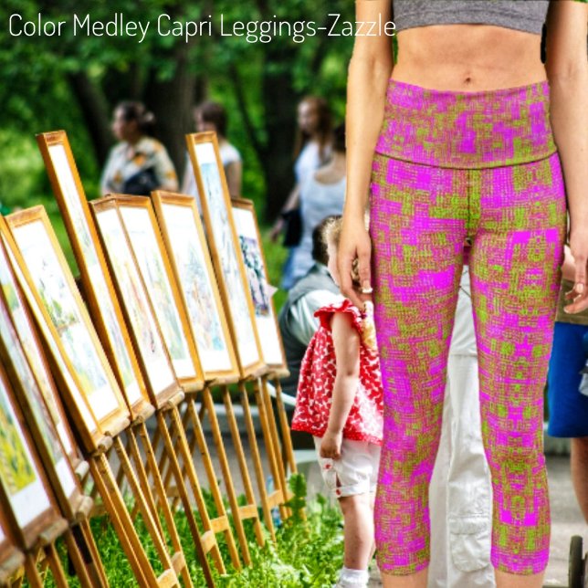 Color Medley Capri Leggings (Creator Uploaded)