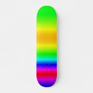 Color Mix Rainbow Watercolor Skateboard