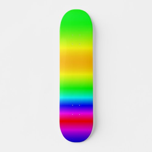 Color Mix Rainbow  Watercolor Skateboard