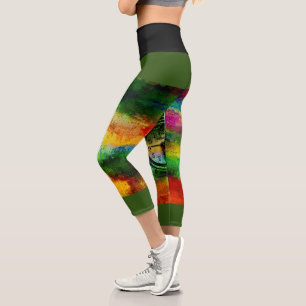 Color Mixed Capri Leggings