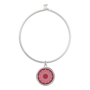 COLOR MODERN FLOWER GIFT FOR DAUGHTER SISTER MOM BANGLE BRACELET