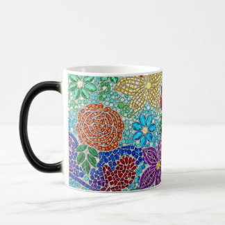 Color morphing modern mosaic design ceramic mug