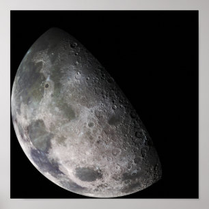 Color mosaic of the Earth's moon Poster