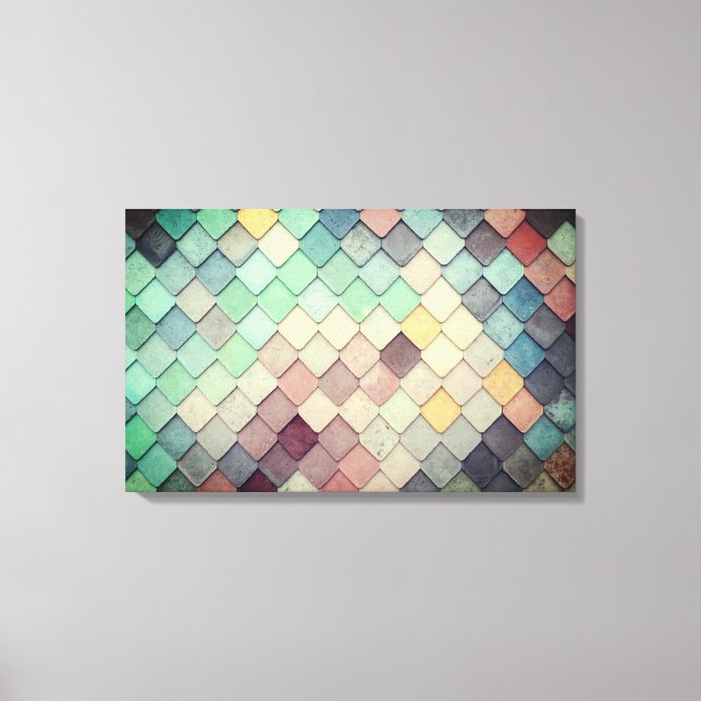 Color Mosaic Tiles Canvas Print (Front)