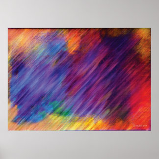 Color Movement Digital Abstract Painting Poster