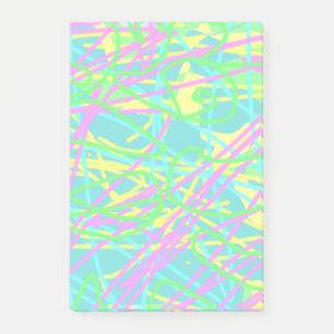 Color My Dreams Scribble Pattern Artsy Expressive Post-it Notes