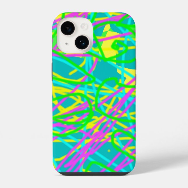 Color My Dreams Scribble Pattern Expressive Artsy Iphone Case (Back)