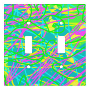 Color My Dreams Scribble Pattern Expressive Artsy Light Switch Cover