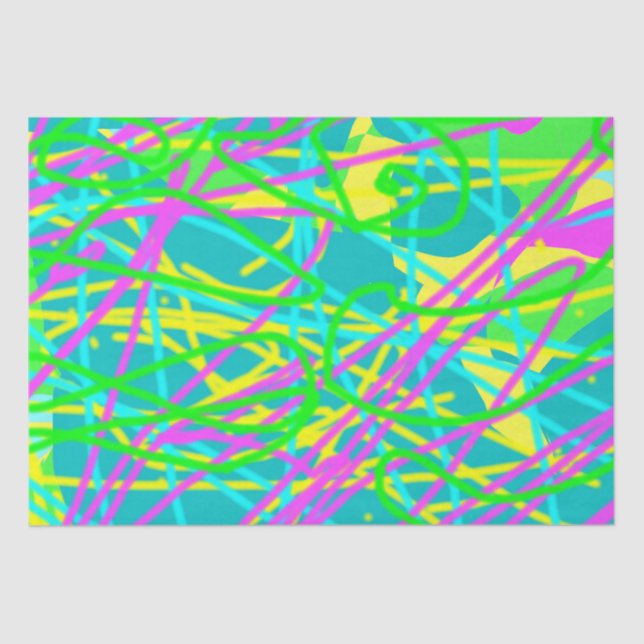 Color My Dreams Scribble Pattern Expressive Artsy  Tissue Paper (Front)