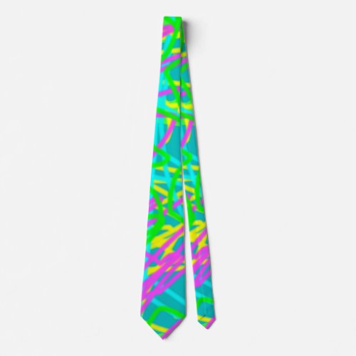 Color My Dreams Scribble Pattern Expressive  Neck Tie