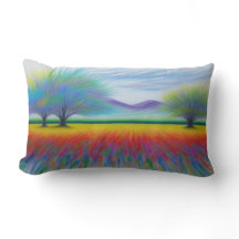 Color My Fields Throw Pillow