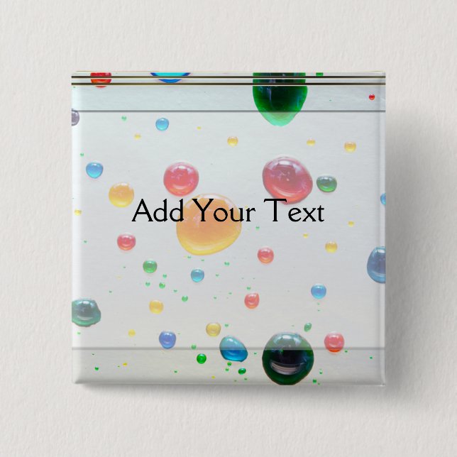 Color My World Bright Paint Drops Button (Front)