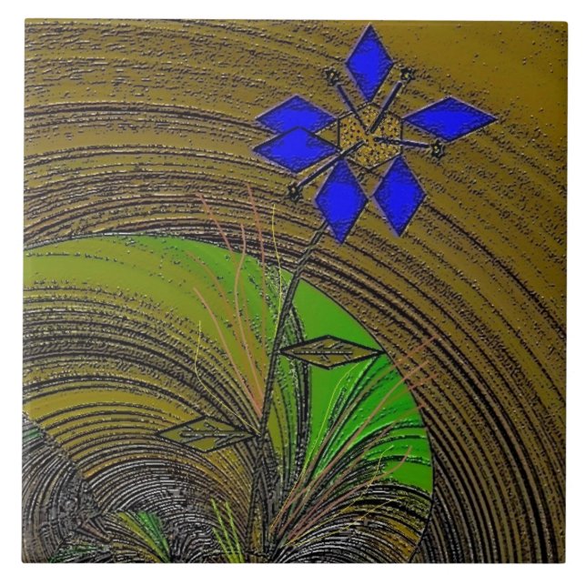 "Color My World" Ceramic Photo Tile (Front)