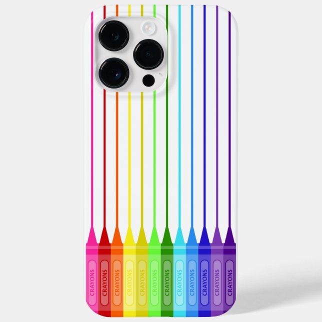 Color My World Rainbow Crayons Case-Mate iPhone Case (Back)