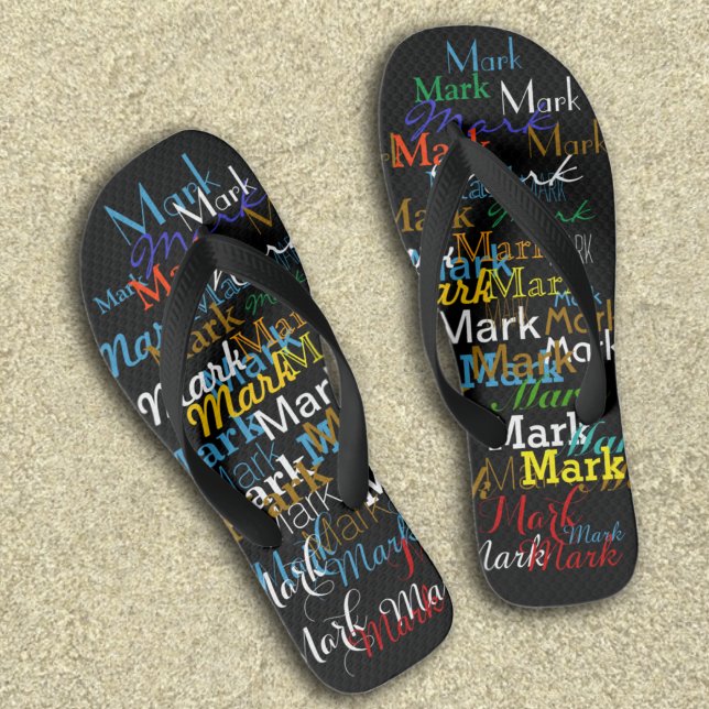 Color Names Repeated | Personalized Pattern Flip Flops (Creator Uploaded)