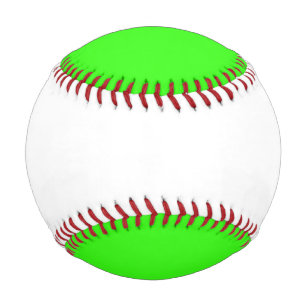 fluorescent green solid color baseball | Zazzle