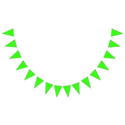color neon green bunting flags