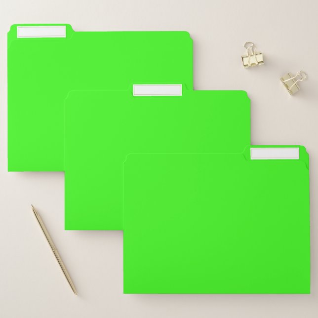 color neon green file folder (Set)