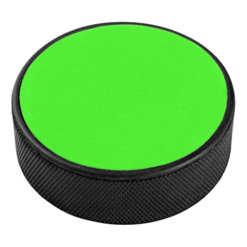 color neon green hockey puck