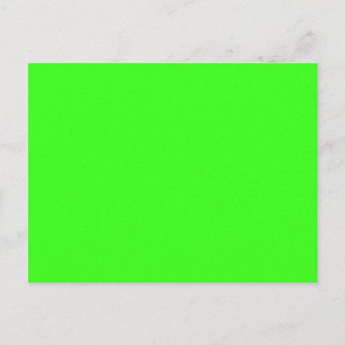 color neon green postcard