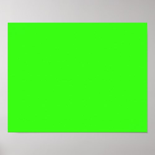 color neon green poster
