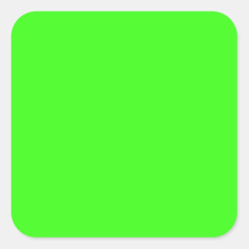 color neon green square sticker