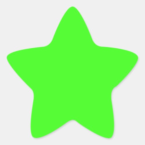 color neon green star sticker