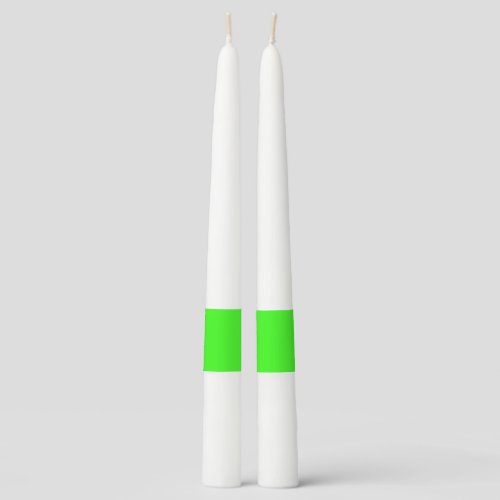 color neon green taper candle