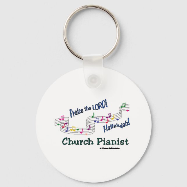 Color Notes Pianist Keychain (Front)