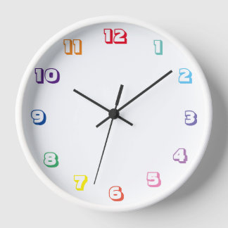 color numbers clock