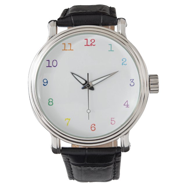 color numbers  clock watch (Front)