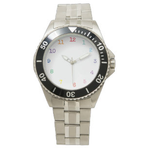 color numbers clock watch