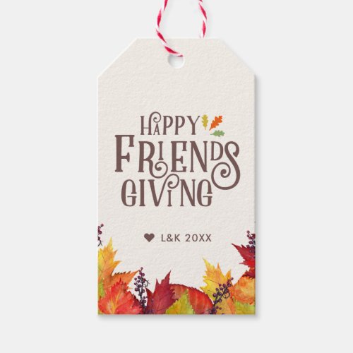 Color of Autumn  Friendsgiving Gift Tags